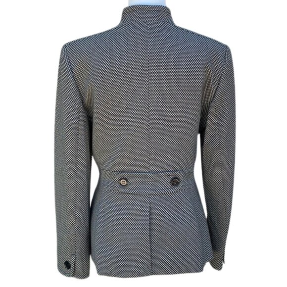 Calvin Klein Black and White Patterned Blazer Jacket, Size 6 - Picture 2 of 8